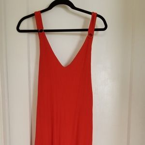 Red-orange free people dress
